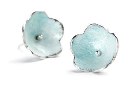 silver  enamel studs-lg