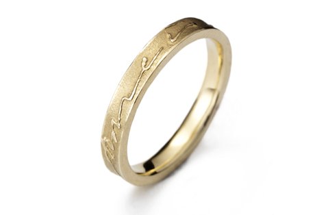 gold slim diary ring