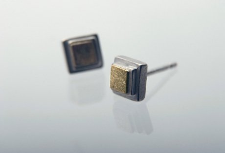 square studs by Shona Carnegie  : earrings minimal squares studs