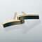 gold curve  studs