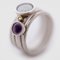 silverenamel text ring