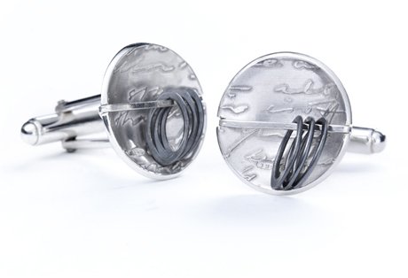 diary button abacus cufflinks