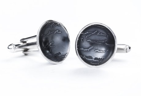 diary button cufflinks