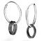 triple almond hoop earrings