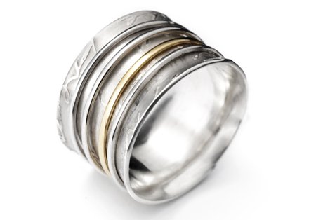 wide concave ring