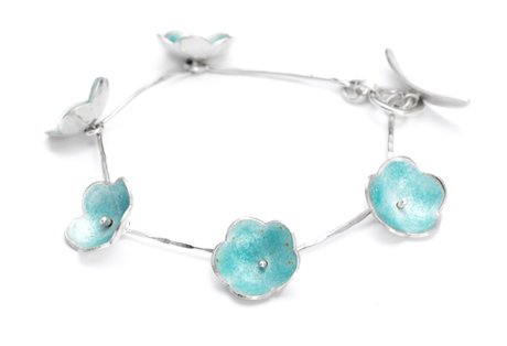 enamel daisy bracelet-lg