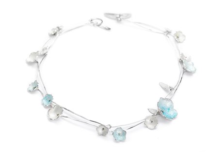 enamel double daisy choker