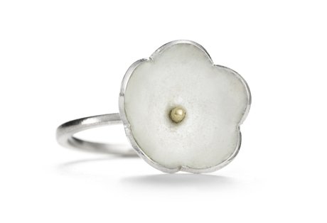 enamel daisy ring-medlg