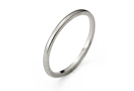 slim white gold ring