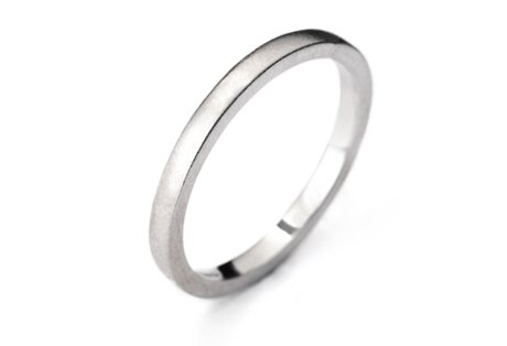 white gold sq profile ring