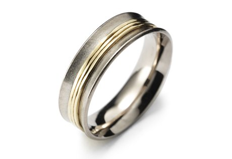 gold concave ring